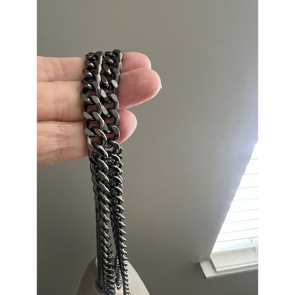 Leather Fringe Hobo Shoulder  Fringe Bag Made In Italy - Picture 8 of 16